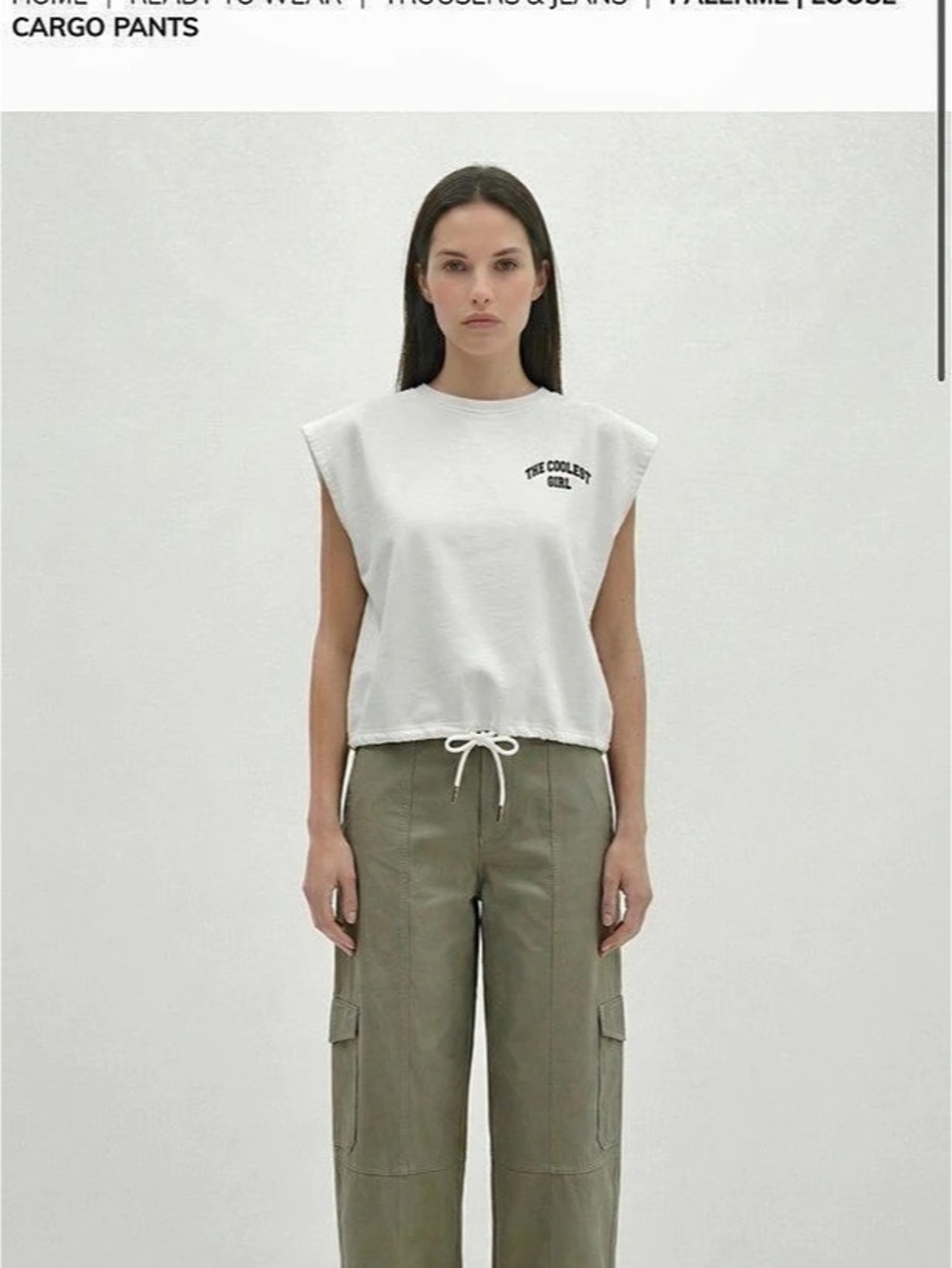 Berenice Palerme Loose Cargo Pants Women's Green